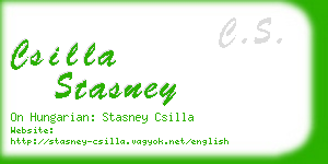 csilla stasney business card